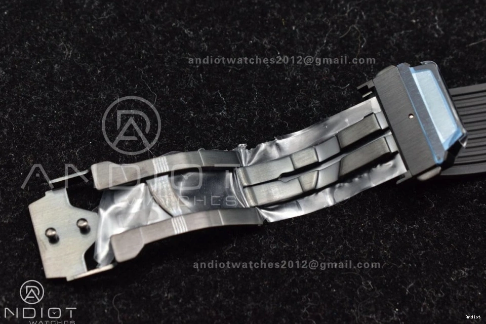 Black RG Edition ZF Big Unico Rubber 1:1 Strap on Hublot Skeleton A1280 Best Dial Bang 0801